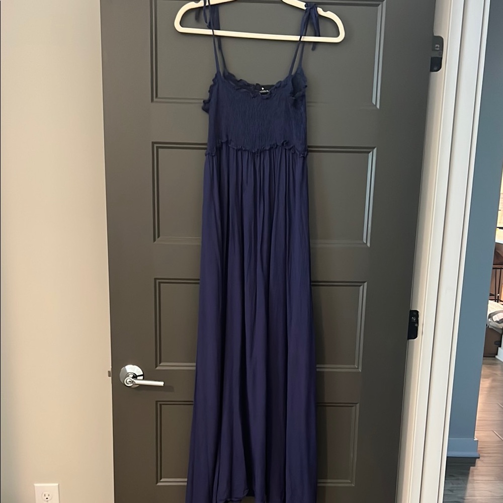Elegant Navy Blue Maxi Dress
